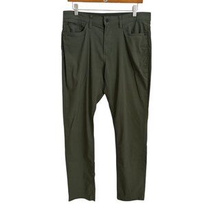 Copper & Oak Mens All Day Tech Pants Green Size 34 x 32 Style K2F901 Stretch